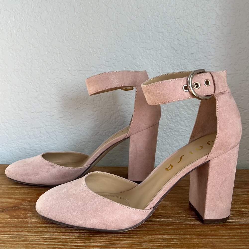 Unisa Women's Ankle Strap Platform Heels Blush Pink Size 8.5 M - Picture 2 of 9